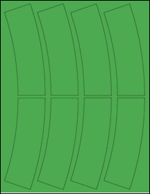 Sheet of 2.34" x 5.23" True Green labels