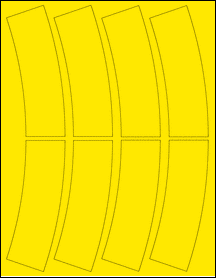 Sheet of 2.34" x 5.23" True Yellow labels