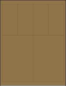 Sheet of 4" x 6" Brown Kraft labels