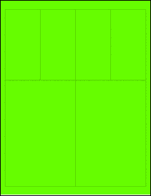 Sheet of 4" x 6" Fluorescent Green labels