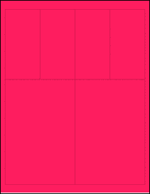 Sheet of 4" x 6" Fluorescent Pink labels