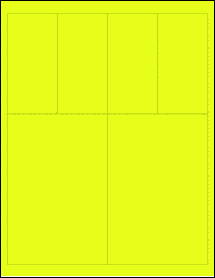 Sheet of 4" x 6" Fluorescent Yellow labels