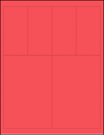 Sheet of 4" x 6" True Red labels