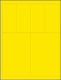 Sheet of 4" x 6" True Yellow labels