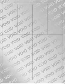 Sheet of 4" x 6" Void Silver Polyester labels