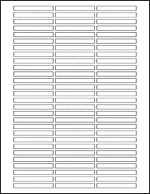 Sheet of 2.25" x 0.25" 100% Recycled White labels