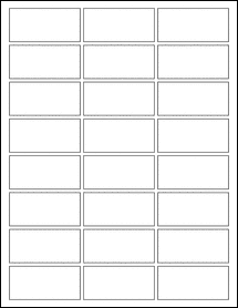 Sheet of 2.55" x 1.2" 100% Recycled White labels