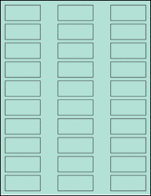 Sheet of 2" x 0.875" Pastel Green labels
