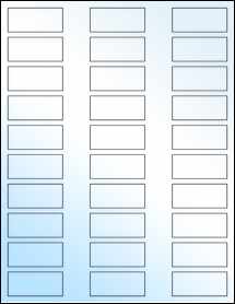 Sheet of 2" x 0.875" White Gloss Laser labels