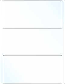 Sheet of 7.75" x 3.75" Clear Gloss Laser labels