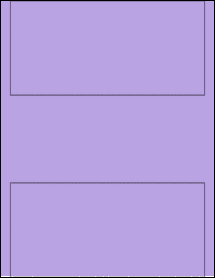 Sheet of 7.75" x 3.75" True Purple labels