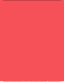 Sheet of 7.75" x 3.75" True Red labels