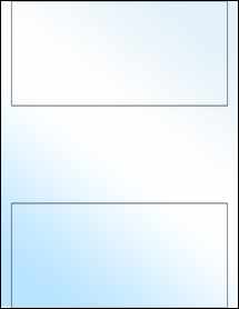 Sheet of 7.75" x 3.75" White Gloss Inkjet labels
