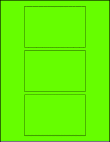 Sheet of 4.75" x 3.1983" Fluorescent Green labels