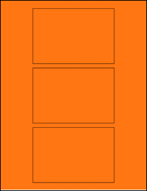 Sheet of 4.75" x 3.1983" Fluorescent Orange labels