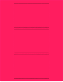 Sheet of 4.75" x 3.1983" Fluorescent Pink labels