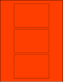 Sheet of 4.75" x 3.1983" Fluorescent Red labels