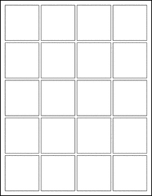 Sheet of 1.906" x 2"  labels