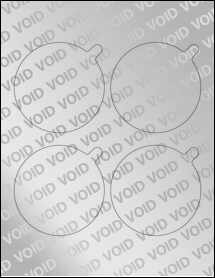 Sheet of 3' x 3' Void Silver Polyester labels