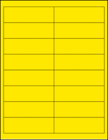 Sheet of 4" x 1.25" True Yellow labels