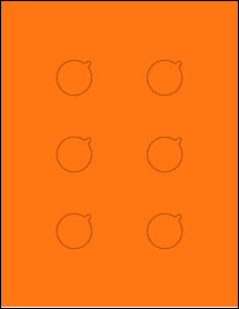 Sheet of 1' x 1' Fluorescent Orange labels