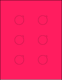 Sheet of 1' x 1' Fluorescent Pink labels