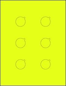 Sheet of 1' x 1' Fluorescent Yellow labels