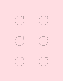 Sheet of 1' x 1' Pastel Pink labels