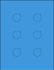 Sheet of 1' x 1' True Blue labels
