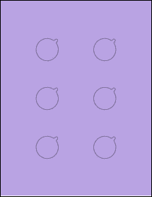 Sheet of 1' x 1' True Purple labels