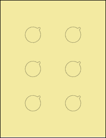 Sheet of 1' x 1' Pastel Yellow labels