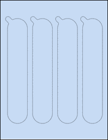 Sheet of 1' x 8' Pastel Blue labels