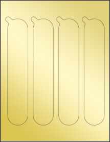 Sheet of 1' x 8' Gold Foil Laser labels