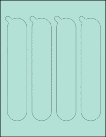 Sheet of 1' x 8' Pastel Green labels
