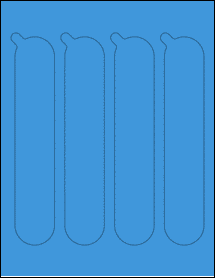 Sheet of 1' x 8' True Blue labels