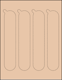 Sheet of 1' x 8' Light Tan labels
