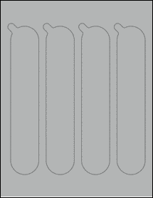 Sheet of 1' x 8' True Gray labels