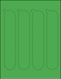 Sheet of 1' x 8' True Green labels