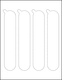 Sheet of 1' x 8' Standard White Matte labels