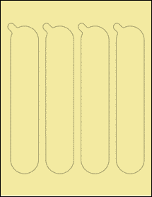 Sheet of 1' x 8' Pastel Yellow labels
