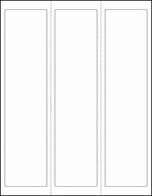Sheet of 2.375" x 10"  labels