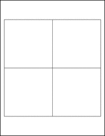 Sheet of 3.94" x 3.94"  labels