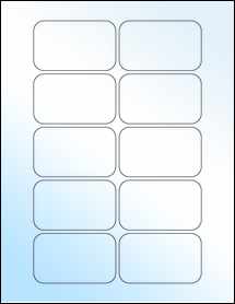 Sheet of 3" x 1.8125" White Gloss Inkjet labels