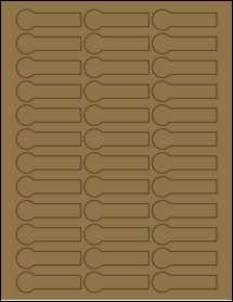 Sheet of 2.375" x 0.75" Brown Kraft labels