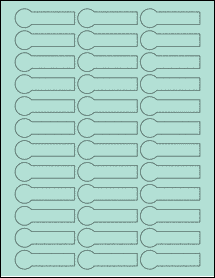 Sheet of 2.375" x 0.75" Pastel Green labels