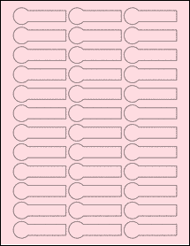 Sheet of 2.375" x 0.75" Pastel Pink labels
