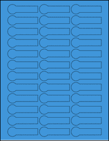 Sheet of 2.375" x 0.75" True Blue labels