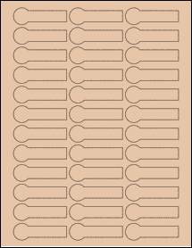 Sheet of 2.375" x 0.75" Light Tan labels