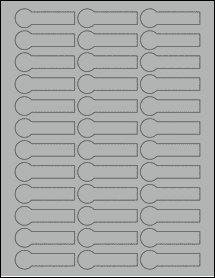 Sheet of 2.375" x 0.75" True Gray labels