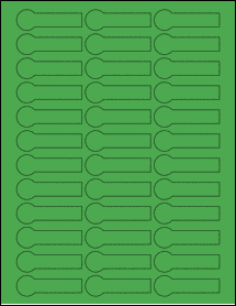 Sheet of 2.375" x 0.75" True Green labels
